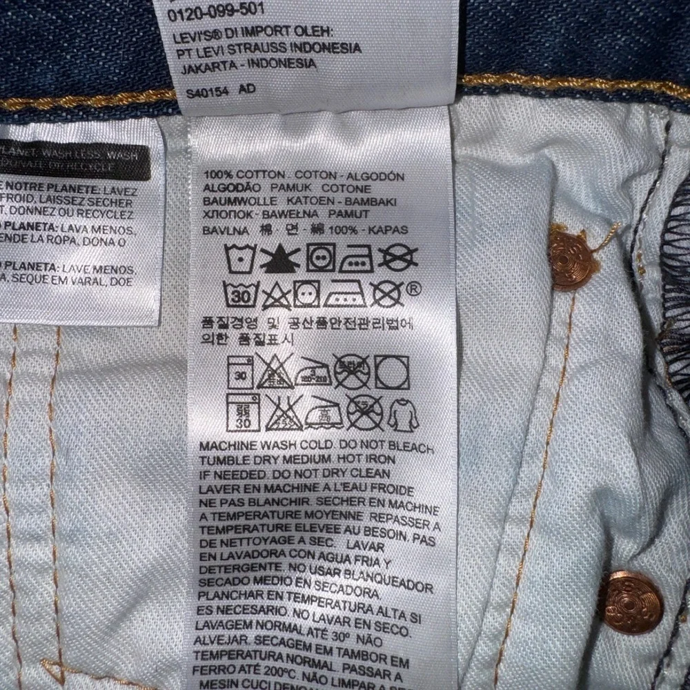 Levi's 501 Straight Jeans Men's 34x32 (fits 30x29)  Blue Denim Cotton Button-fly